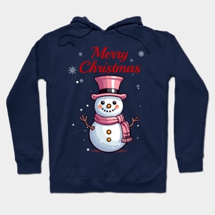 Cute pink snowman Hoodie